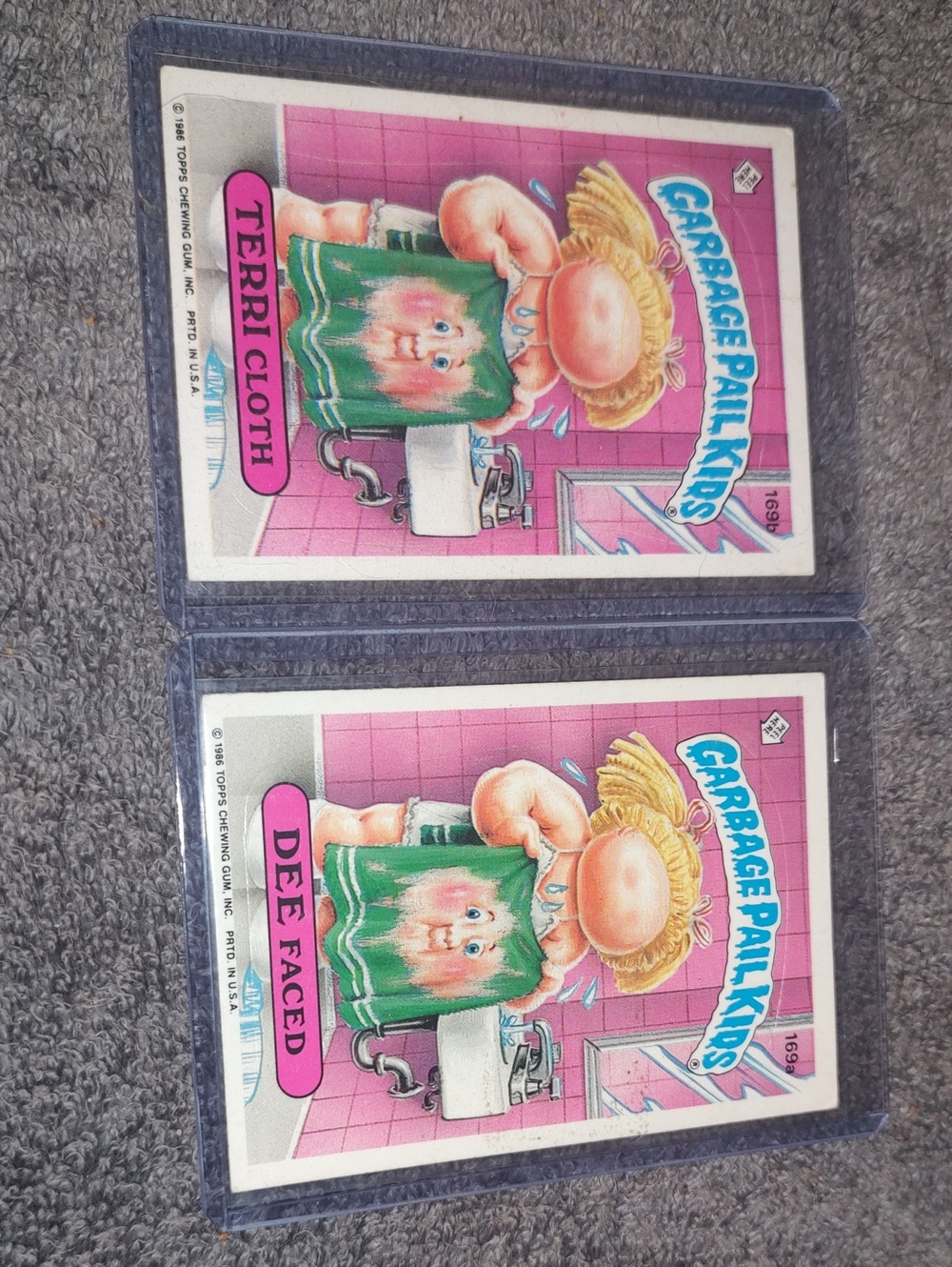 Garbage Pail Kids Terri Cloth / Dee Faced Collectible Trading Cards - Pink